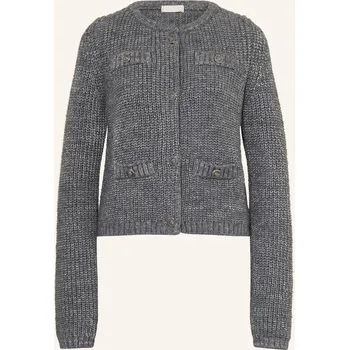 Dámský svetr Liu Jo Dámský Pletený Kardigan S Třpytivou Přízí, tmavě šedá, 38