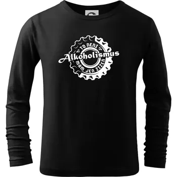 Chlapecké tričko Alkoholismus pivo - Triko dětské Long Sleeve - 122 cm/6 let ( Černá )