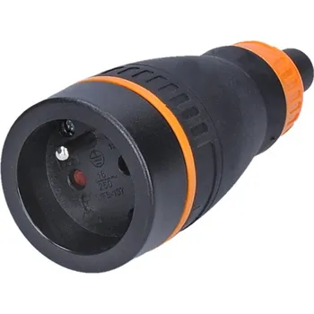 Elektrická zásuvka Solight P68 černá/oranžová