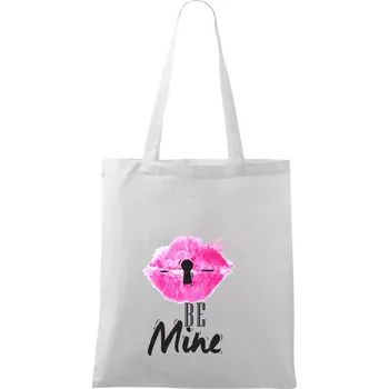 Kiss be mine - Taška bavlněná - 42 x 38 cm ( Bílá )