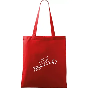 Love šíp - Taška bavlněná - 42 x 38 cm ( Červená )