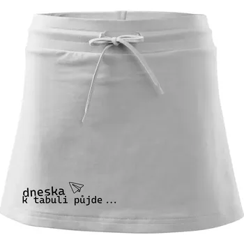 Dámská sukně Dneska k tabuli půjde - Sportovní sukně - two in one - M ( Bílá )