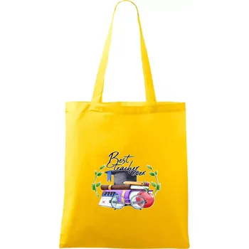 Best teacher ever - Taška bavlněná - 42 x 38 cm ( Žlutá )