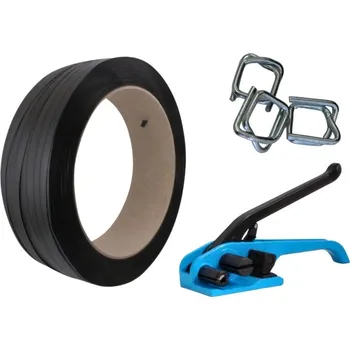 Obalový materiál Sada vázací pásky PP, drátových spon a napínače, šíře 12 mm