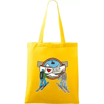 I love skialp - Taška bavlněná - 42 x 38 cm ( Žlutá )