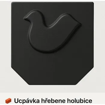 KM BETA Ucpávka hřebene holubice KMB Elegant -černá