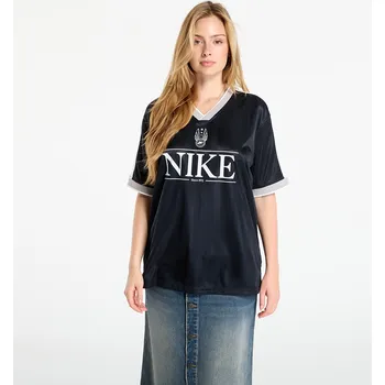 cyklistický dres Dres Nike Sportswear Women's V-Neck Jersey Top Black/ Sail/ College Grey/ Sail XS