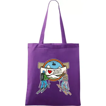 I love skialp - Taška bavlněná - 42 x 38 cm ( Fialová )