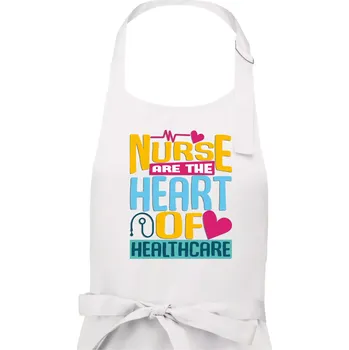 Kuchyňská zástěra Nurse are the heart of healthcare - Dámská zástěra na vaření - Univerzální velikost ( Bílá )