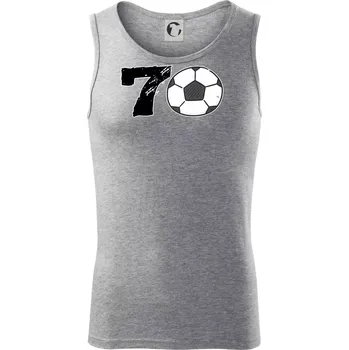 Fotbal kulaté narozeniny 70 - Tílko pánské Core - L ( Tmavě šedý melír )