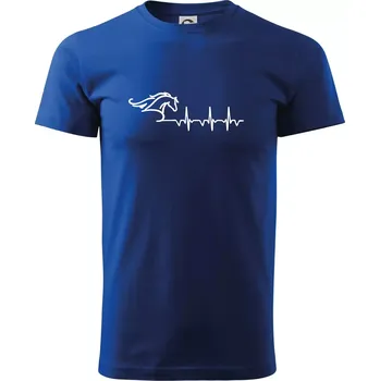 Hlava koně EKG - Triko extra velké (5-8XL) - 8XL ( Královská modrá )