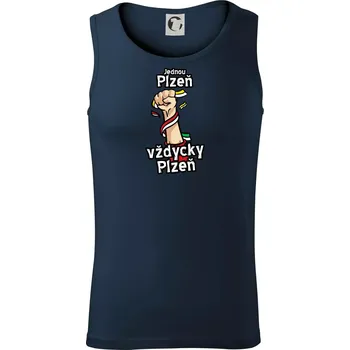 Jednou Plzeň vždycky Plzeň - Tílko pánské Core - S ( Námořní modrá (velmi tmavá - téměř černá) )