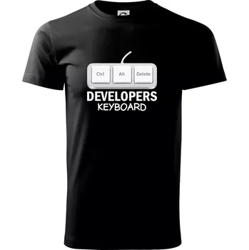 Developers keyboard - Triko extra velké (5-8XL) - 6XL ( Černá )