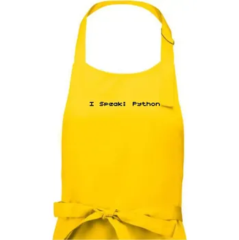 Kuchyňská zástěra I Speak Python - Dámská zástěra na vaření - Univerzální velikost ( Žlutá )