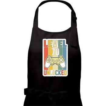 Kuchyňská zástěra Gaming narozeniny 70 - Pánská zástěra na vaření - Univerzální velikost ( Černá )