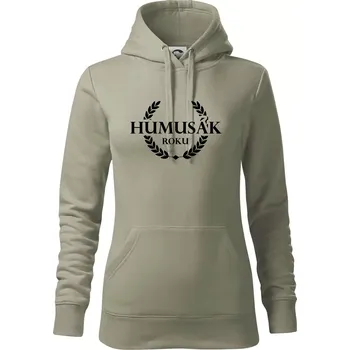 Dámská mikina Humusák roku - Mikina dámská Cape s kapucí - XL ( Light khaki )