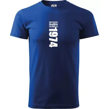 Pánské tričko Limited edition 1974 pruh - Triko extra velké (5-8XL) - 8XL ( Královská modrá )