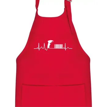 Kuchyňská zástěra EKG prodavačka - Dětská zástěra na vaření - Univerzální velikost ( Červená )
