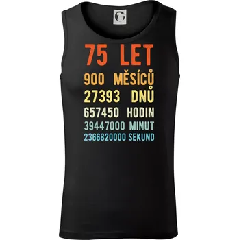 Narozeniny 75 přepočet času - Tílko pánské Core - L ( Černá )