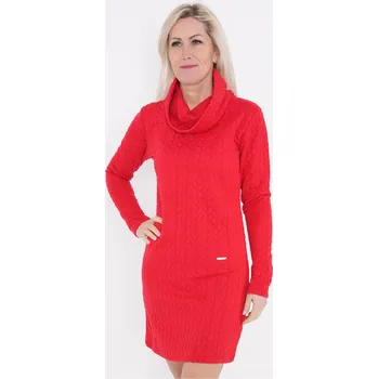 Dámské šaty Dámské šaty KIXMI OKTAVIA ČERVENÁ S