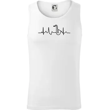 Saxofon ekg - Tílko pánské Core - XL ( Bílá )