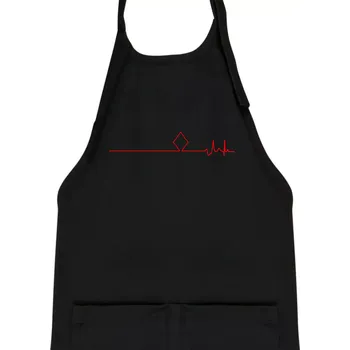 Kuchyňská zástěra Poker EKG kule kára - Dětská zástěra na vaření - Univerzální velikost ( Černá )