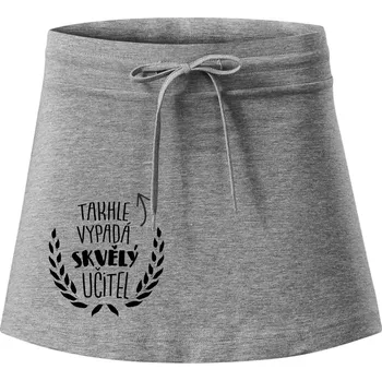 Dámská sukně Takhle vypadá skvělý učitel - Sportovní sukně - two in one - XL ( Tmavě šedý melír )