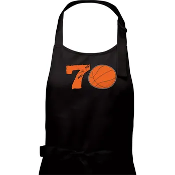 Kuchyňská zástěra Basketball kulaté narozeniny 70 - Dámská zástěra na vaření - Univerzální velikost ( Černá )