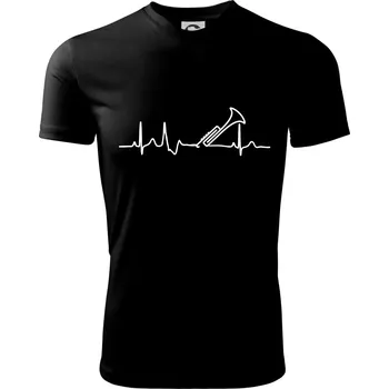 Chlapecké oblečení Trubka ekg - Dětské triko sportovní (dresovina) - 146 cm/10 let ( Černá )