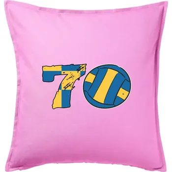 Polštář Volejbal kulaté narozeniny 70 - Polštář 50x50 - 50x50 - Pouze potah ( Růžová )