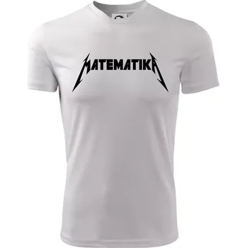 Chlapecké tričko Matematika rock logo - Dětské triko sportovní (dresovina) - 146 cm/10 let ( Bílá )