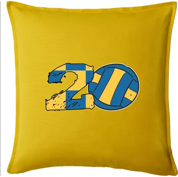 Polštář Volejbal kulaté narozeniny 20 - Polštář 50x50 - 50x50 - Pouze potah ( Žlutá )