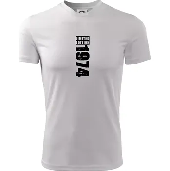 Pánské tričko Limited edition 1974 pruh - Pánské triko Fantasy sportovní (dresovina) - 2XL ( Bílá )
