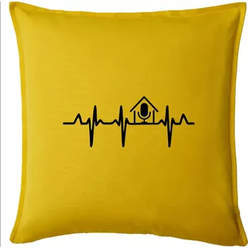 Polštář EKG rumka - Polštář 50x50 - 50x50 - Pouze potah ( Žlutá )