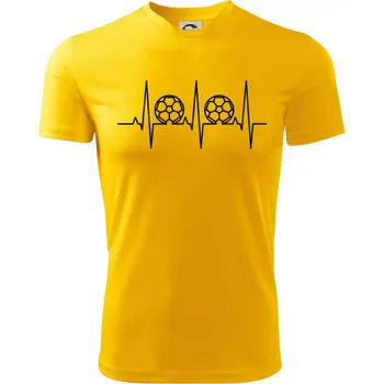 Chlapecké tričko Ekg fotbal velký - Dětské triko sportovní (dresovina) - 134 cm/8 let ( Žlutá )