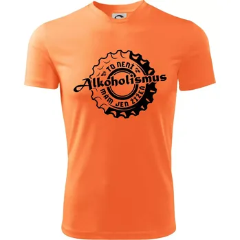 Chlapecké tričko Alkoholismus pivo - Dětské triko sportovní (dresovina) - 122 cm/6 let ( Neon mandarine )