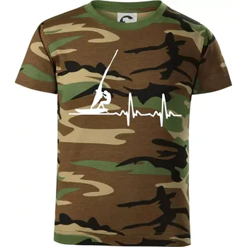 Chlapecké oblečení EKG Windsurfing - Dětské maskáčové triko - 134 cm/8 let ( Hnědý maskáč )