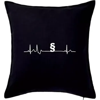 Polštář Paragraf EKG - právník a advokát - Polštář 50x50 - 50x50 - Pouze potah ( Černá )