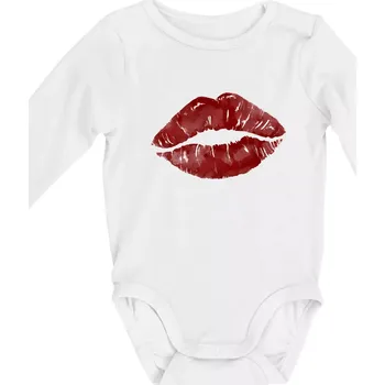 Pusa velká vodové barvy - Body kojenecké s dlouhým rukávem - Dlouhý r. do 3 měs ( Bílá )