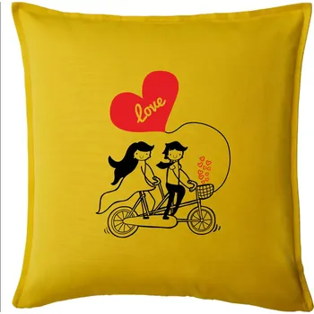 Polštář Kolo manželé - Polštář 50x50 - 50x50 - Pouze potah ( Žlutá )