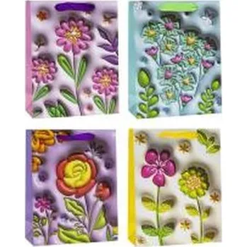 Set školních potřeb Torebka ozdobna 31x42x12cm kwiaty mix ROZETTE