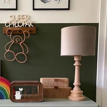 Stojací lampa Lamps and Company Stojací lampa sametová, béžová Barva: Přírodní dekor naolejovaný