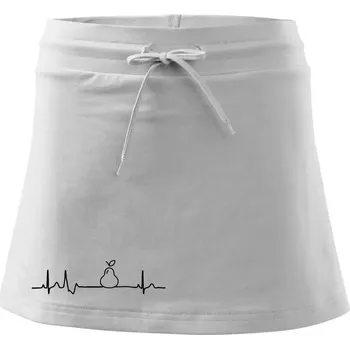 Dámská sukně Hruška EKG - Sportovní sukně - two in one - XL ( Bílá )