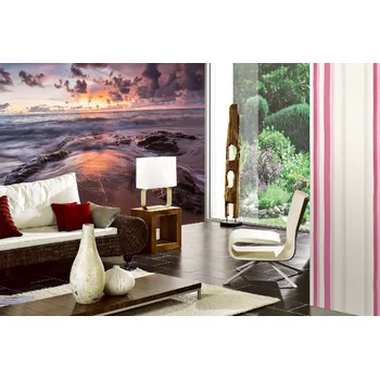 Fototapeta DIMEX | Samolepicí vliesová fototapeta na zeď Mořské vlny MA-5-3116 | 375 x 250 cm | modrá, černá, oranžová + Samolepicí vliesová fototapeta na stěnu DIMEX Mořské vlny MA53116 v rozměru 375 x 250 cm