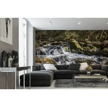 Fototapeta DIMEX | Samolepicí vliesová fototapeta na zeď Cornwall, Anglie MA-5-3154 | 375 x 250 cm | zelená, bílá, šedá + Samolepicí vliesová fototapeta na stěnu DIMEX Cornwall, Anglie MA53154 v rozměru 375 x 250 cm