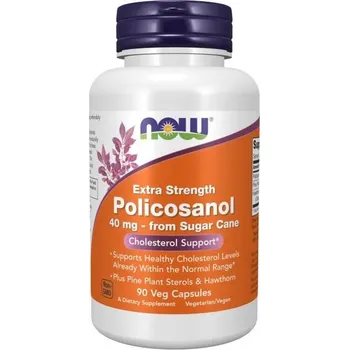 Now Foods Policosanol 40 mg Extra Strength 90 kapslí