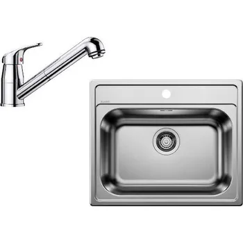 Vodovodní baterie Blanco - Set dřezu Dana 6 a baterie Daras S, nerez/chrom SET 01-B 25 DARAS-S