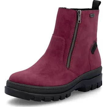 Dámské kozačky Dámská kotníková obuv RIEKER X8251-35 červená W5 36