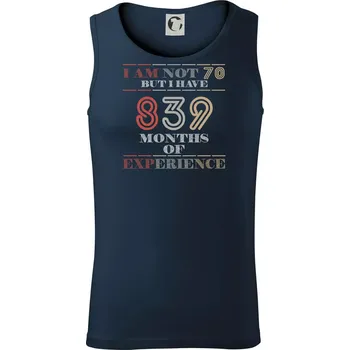 70 years 839 months of experience - Tílko pánské Core - L ( Námořní modrá (velmi tmavá - téměř černá) )