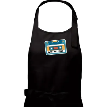 Kuchyňská zástěra Narozeniny kazeta Best of 2009 - Dámská zástěra na vaření - Univerzální velikost ( Černá )